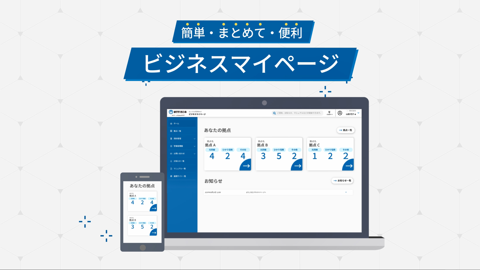 NTT西日本】ビジネスマイページ - 法人・企業向けICTサービス